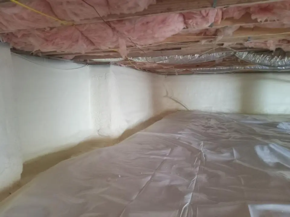 Crawl space encapsulation with closed-cell spray foam for Attic Insulation in Marblehead